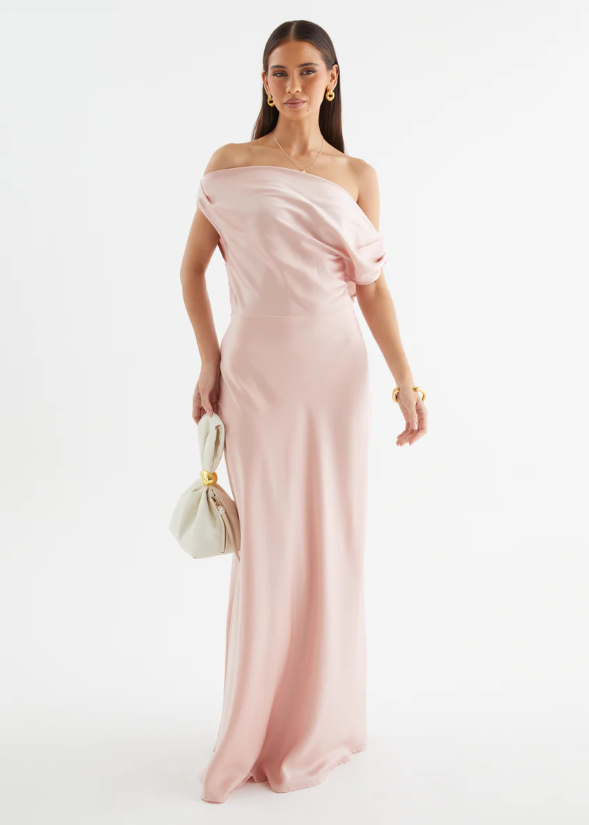 Rae Off Shoulder Maxi Dress - Blush - Image 3