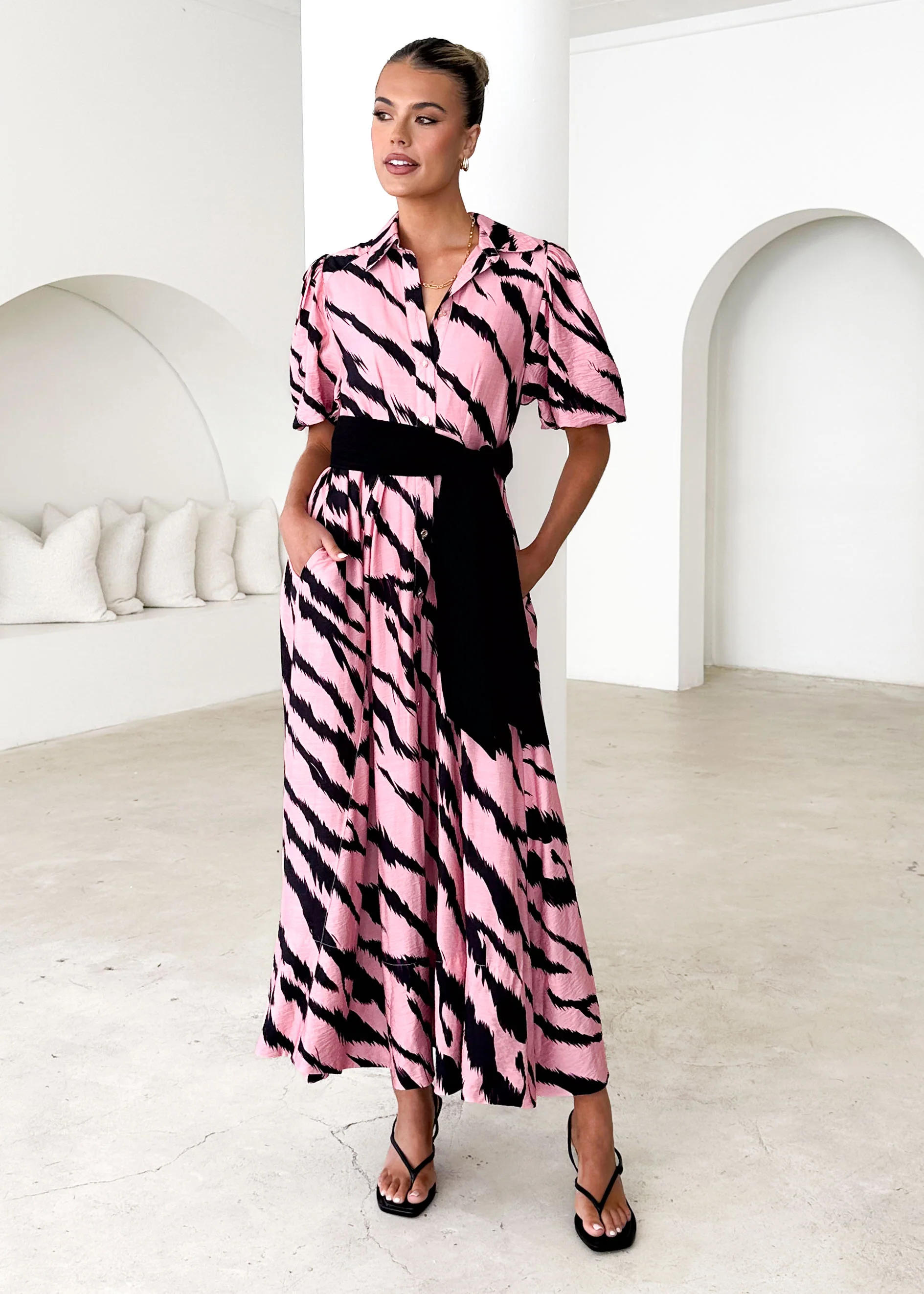 Rambler Maxi Dress - Pink Zebra - Image 3