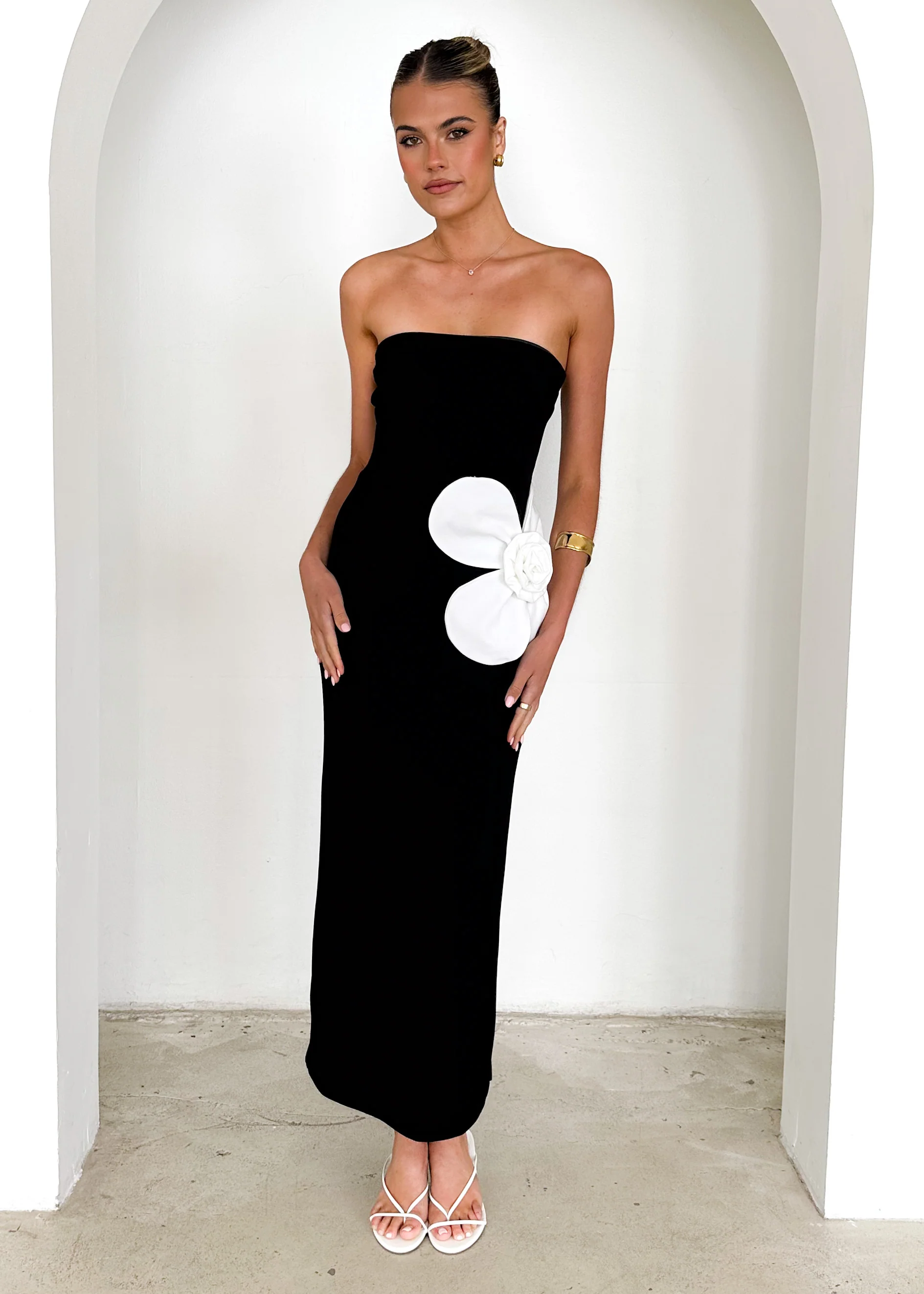 Rayley Strapless Maxi Dress - Black - Image 5