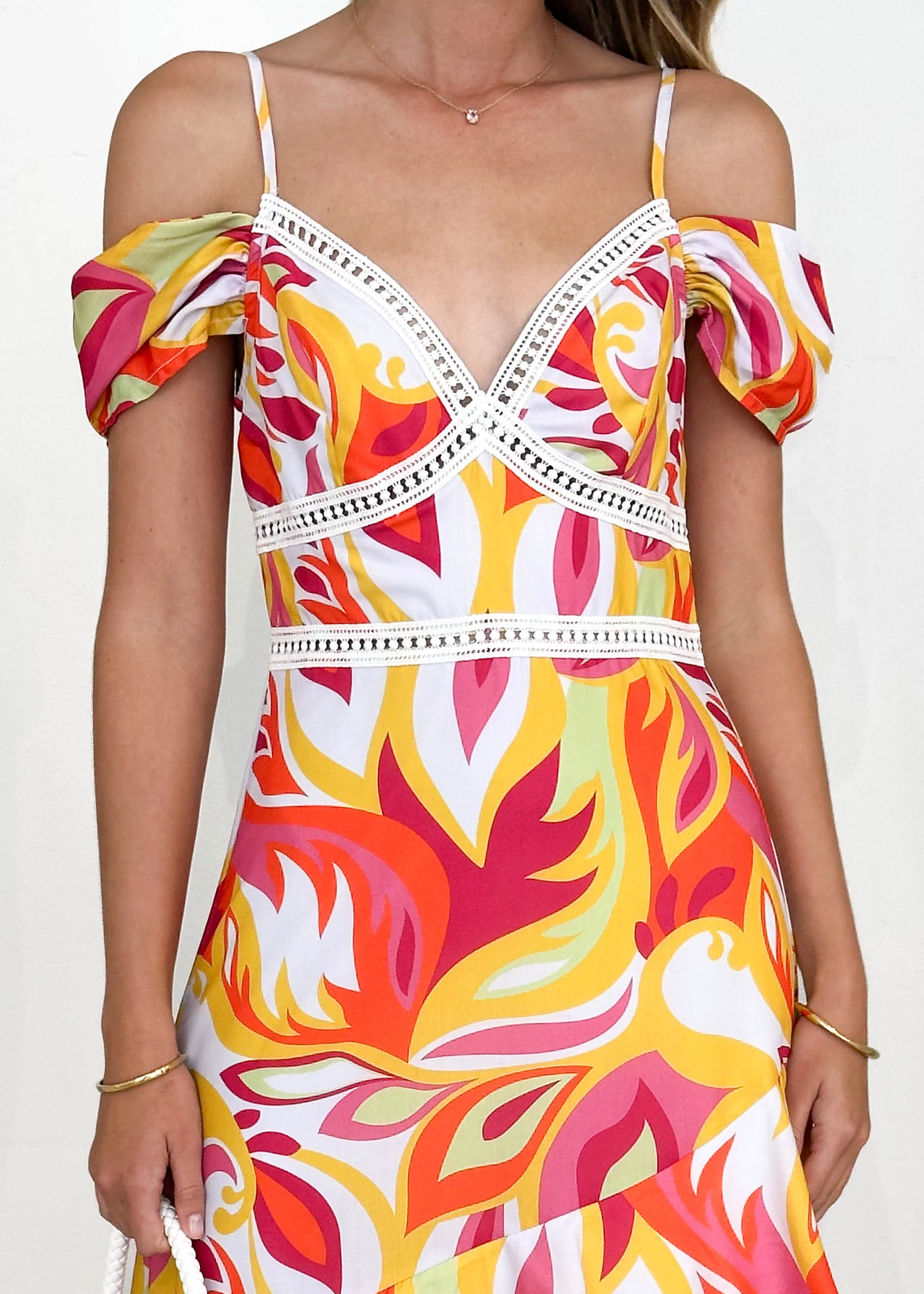Rebecca Maxi Dress - Lime Floral - Image 8