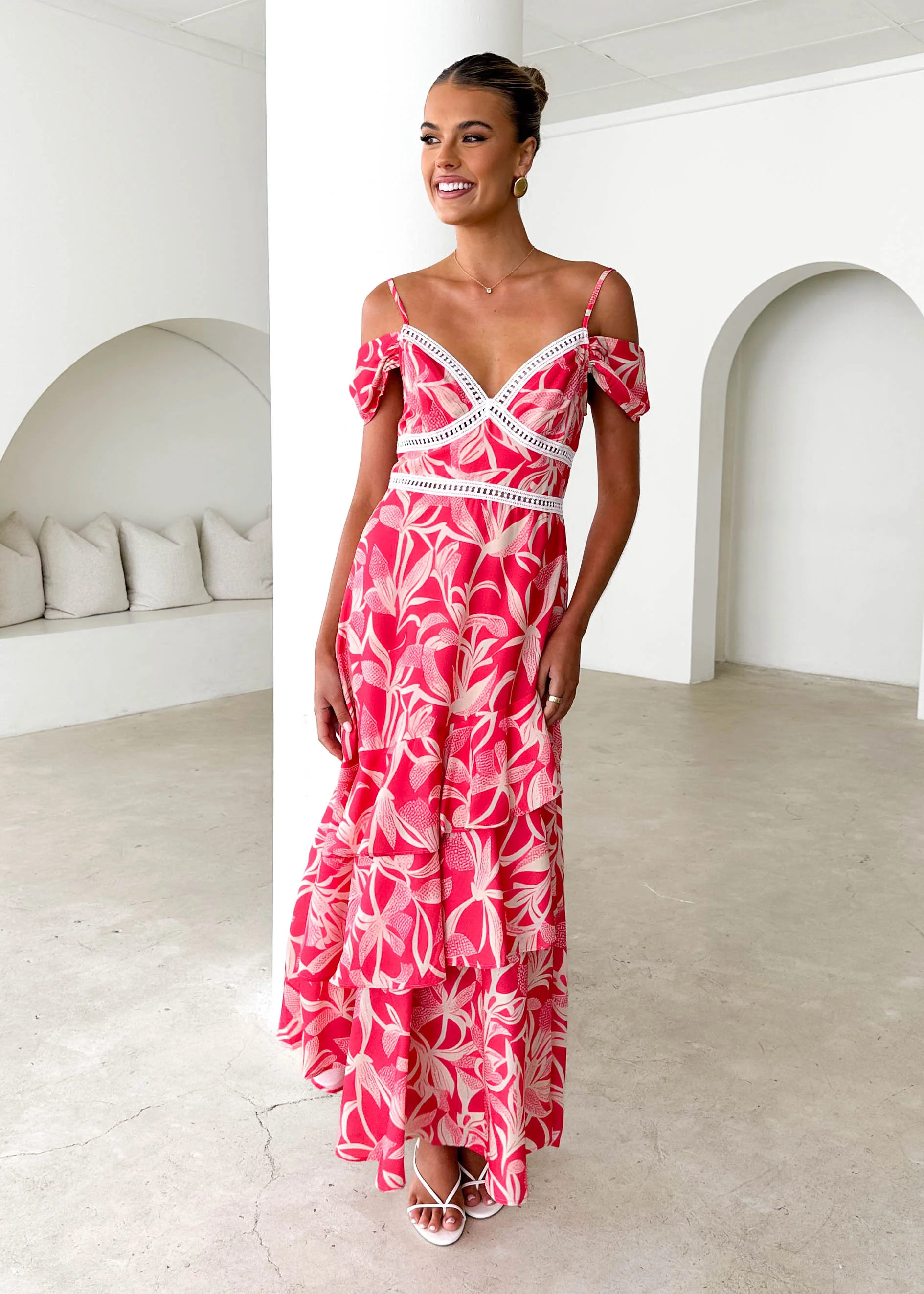 Rebecca Maxi Dress - Watermelon Floral - Image 2