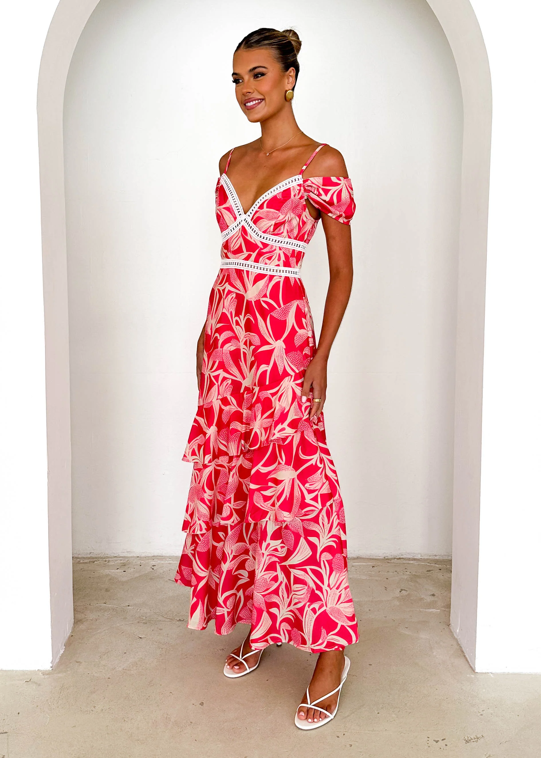 Rebecca Maxi Dress - Watermelon Floral - Image 4