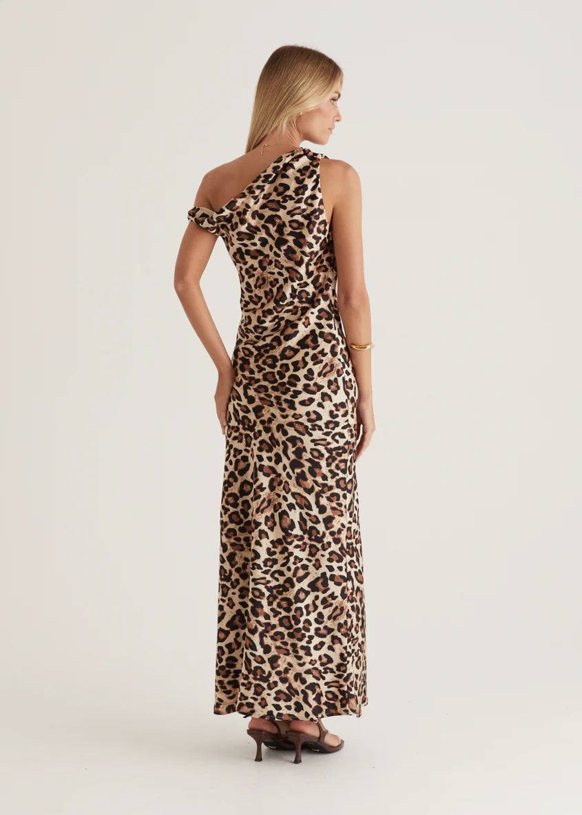 Reiko Drop Shoulder Maxi Dress - Leopard - Image 10