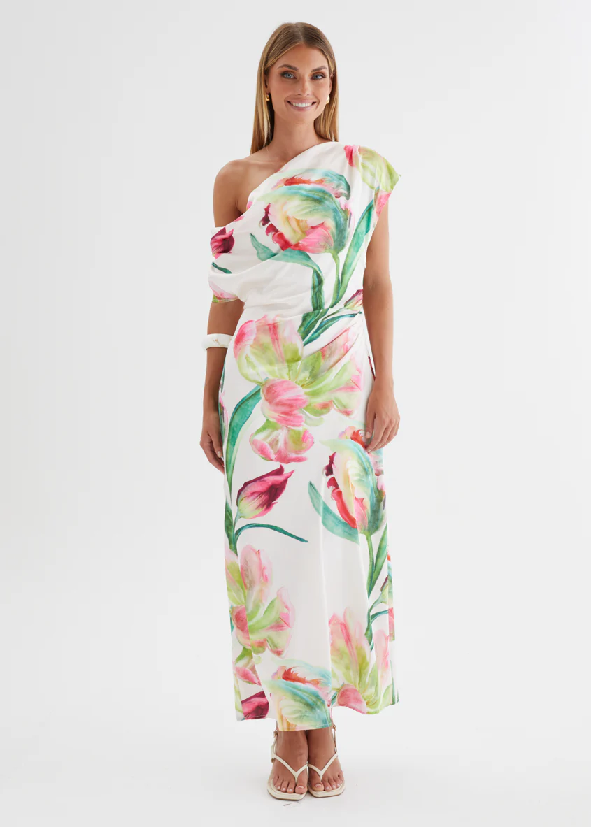 Remi Floral Midi Dress - Pink Orchid - Image 3
