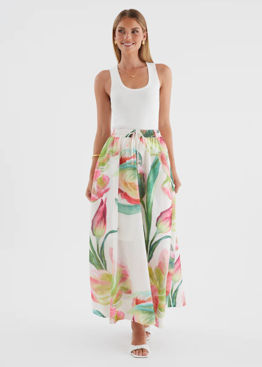 Remi Floral Skirt - Pink Orchid - Image 5