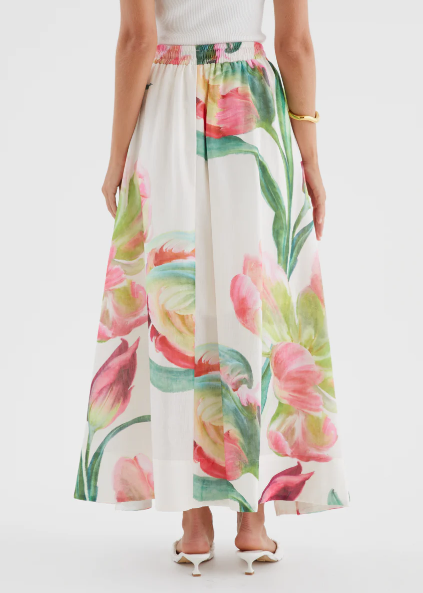 Remi Floral Skirt - Pink Orchid - Image 8