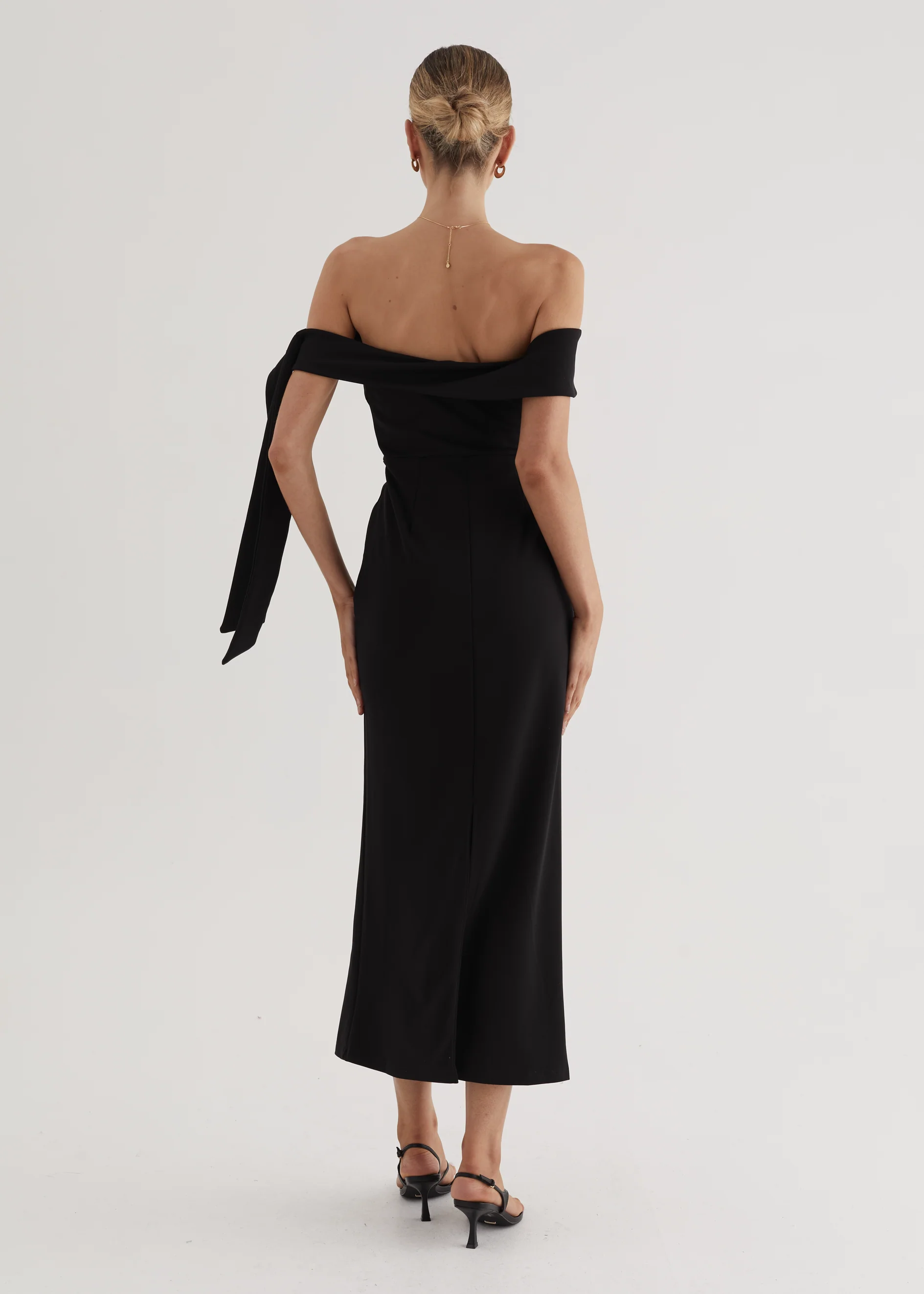 Renia Off Shoulder Maxi Dress - Black - Image 14