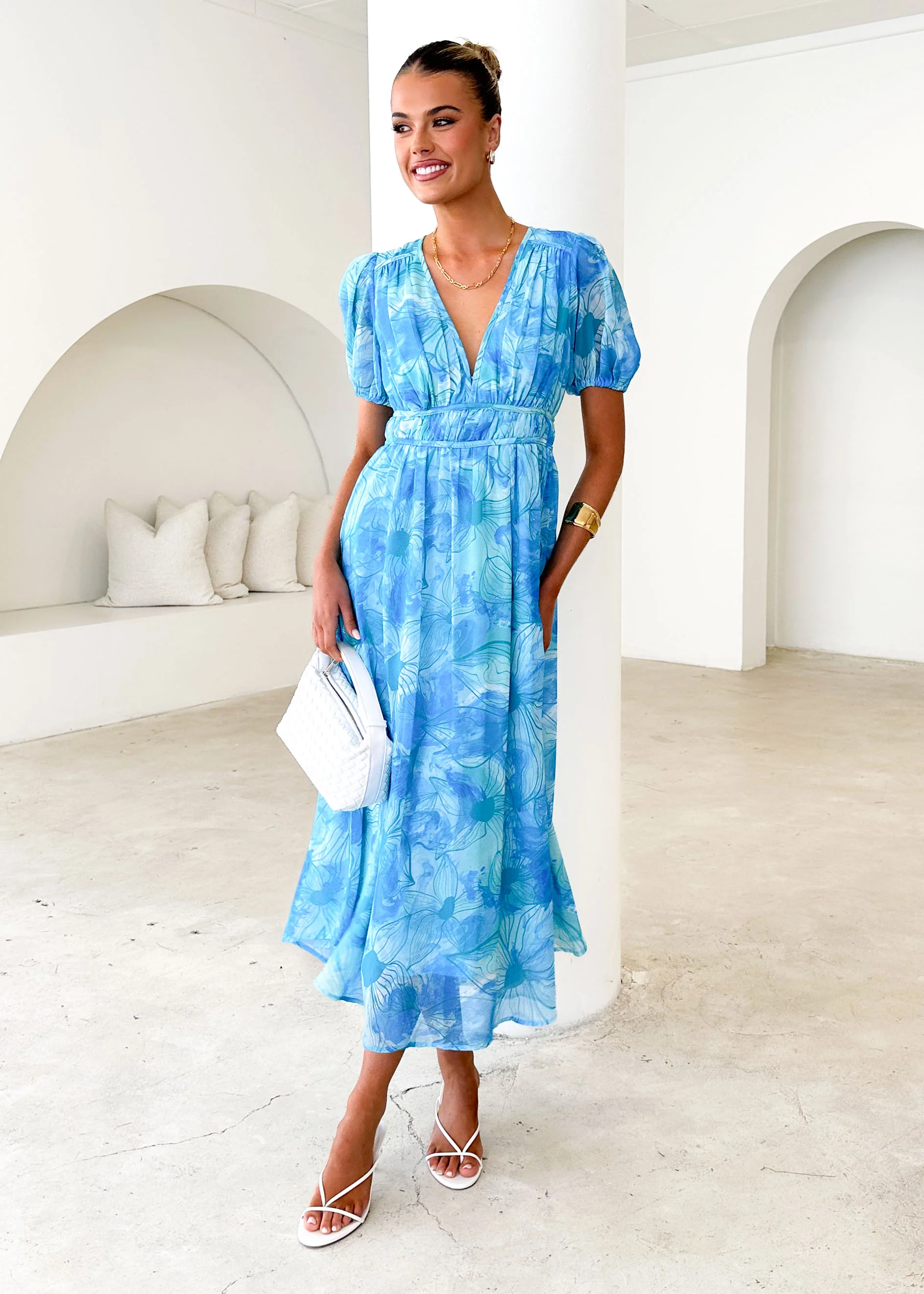 Revival Maxi Dress - Blue Splash - Image 3