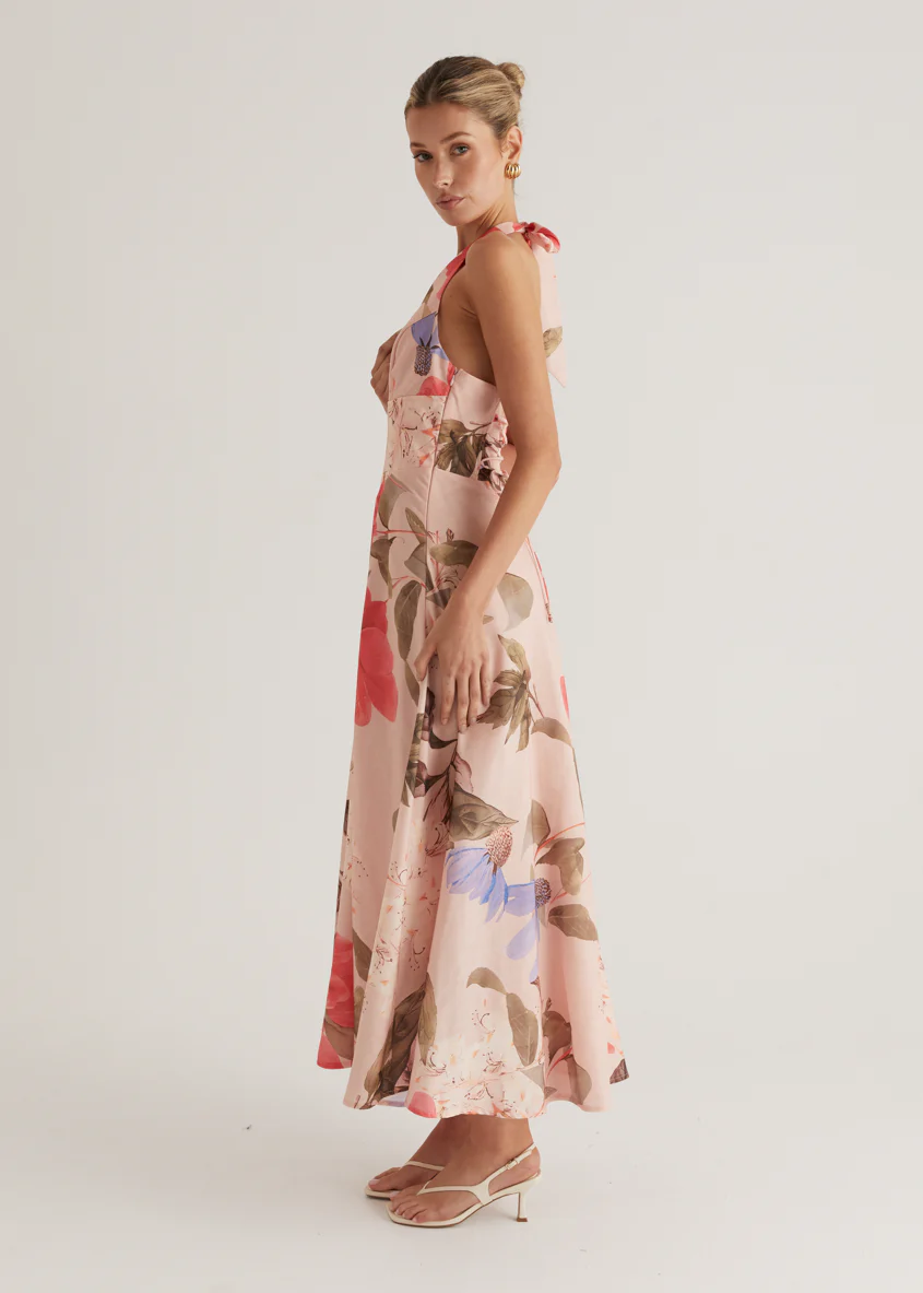Ricky Halter Maxi Dress - Blush Floral - Image 7