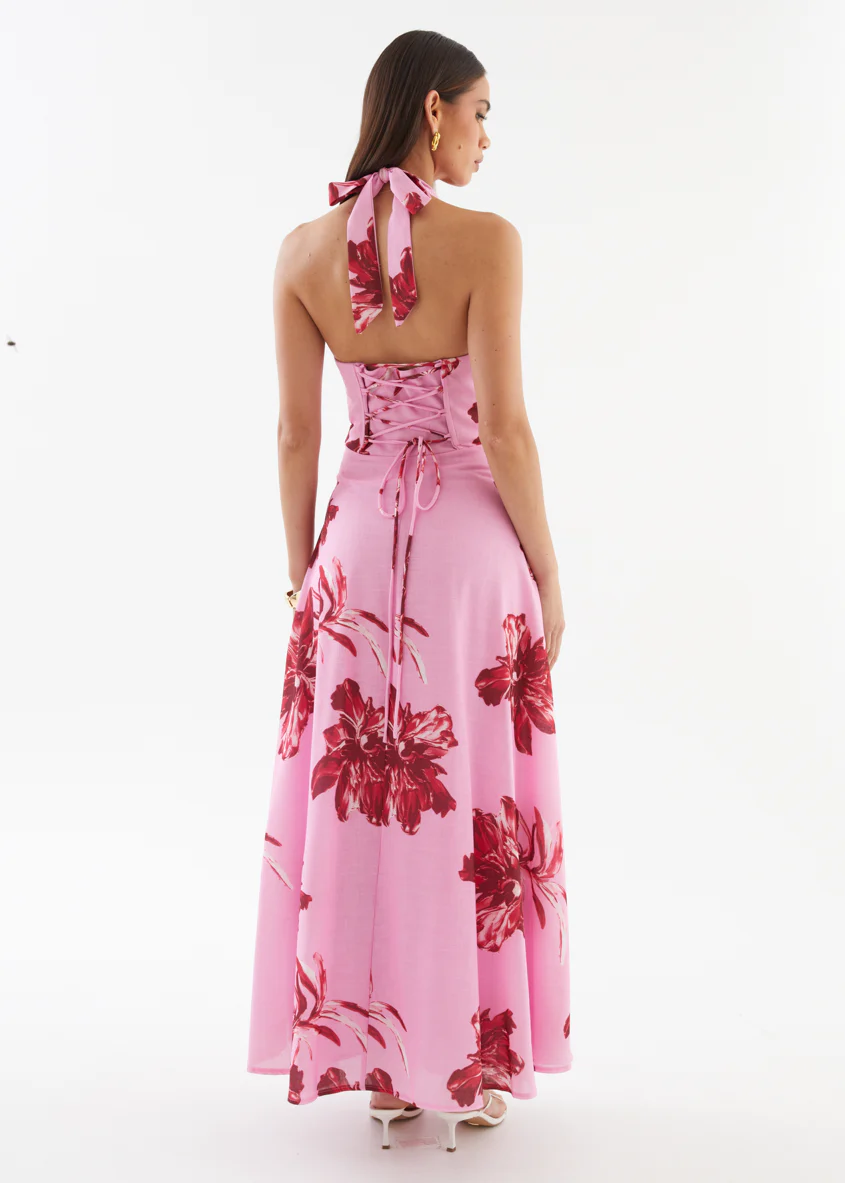 Ricky Halter Maxi Dress - Red Flowers - Image 9