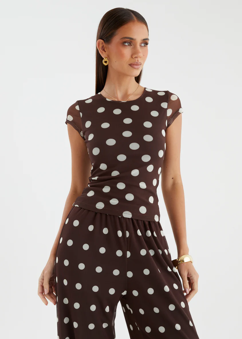 Robyn Mesh Top - Espresso Spot - Image 6