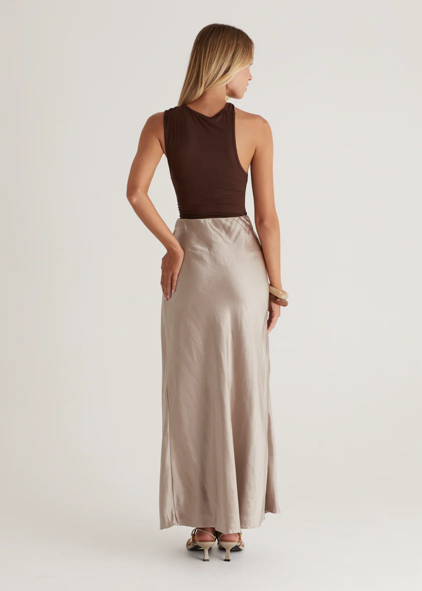 Rosalie Midi Skirt - Taupe - Image 13