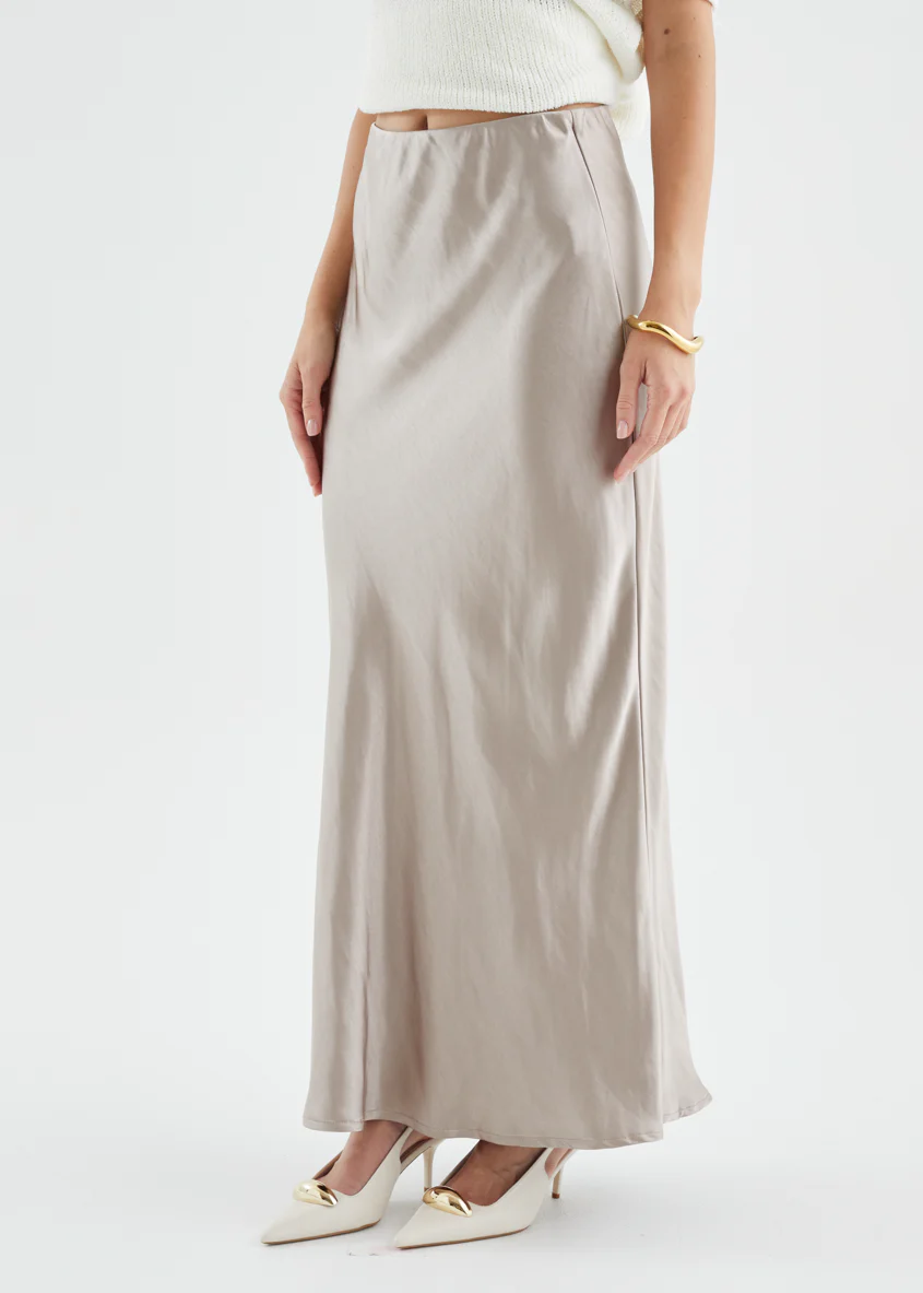 Rosalie Midi Skirt - Taupe - Image 5