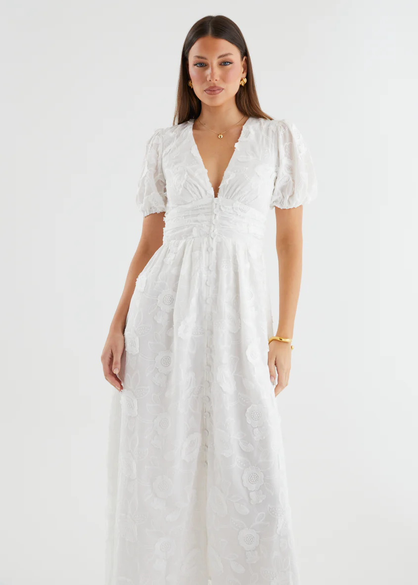 Saisto Midi Dress - White - Image 2