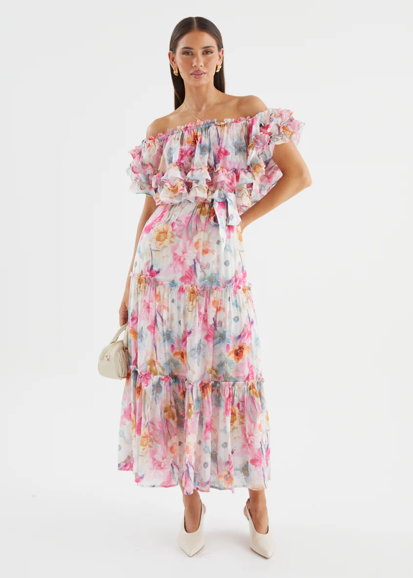 Samara Maxi Dress - Pink Blooms - Image 4