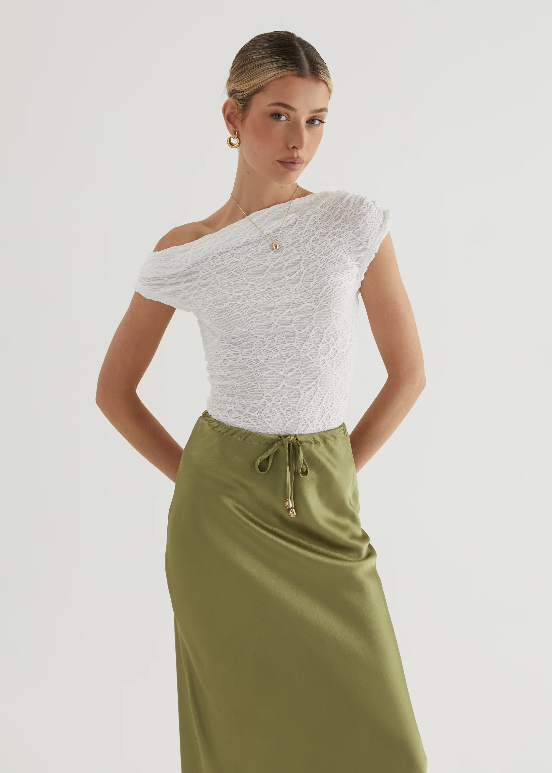 Sasha Maxi Skirt - Olive - Image 11