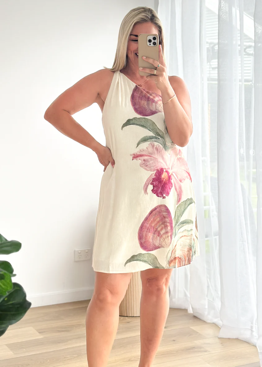 Seika One Shoulder Dress - Sea Siren - Image 10