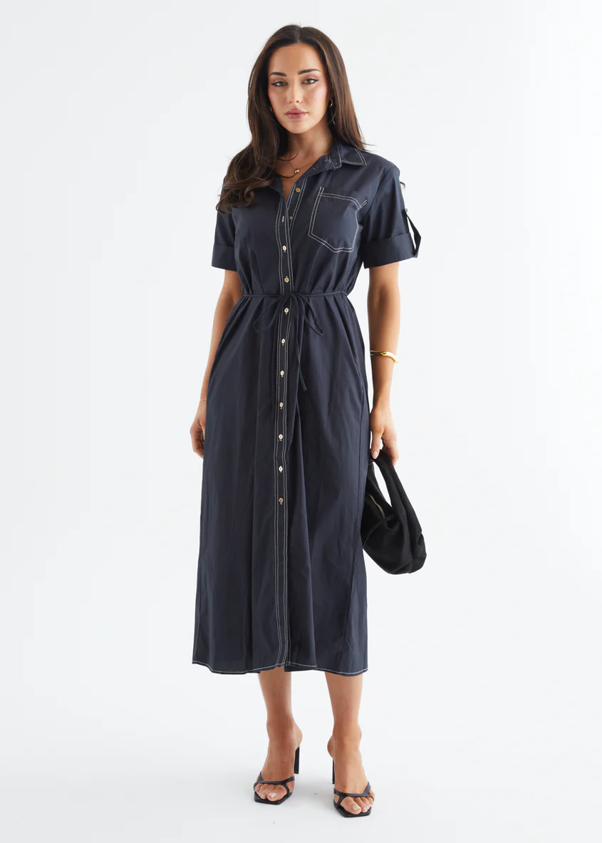Shania Midi Dress - Midnight