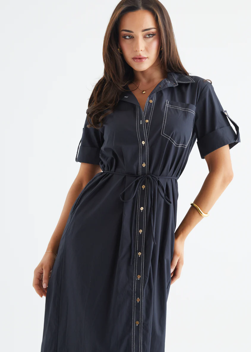 Shania Midi Dress - Midnight - Image 3
