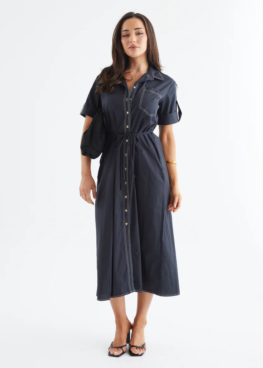 Shania Midi Dress - Midnight - Image 5