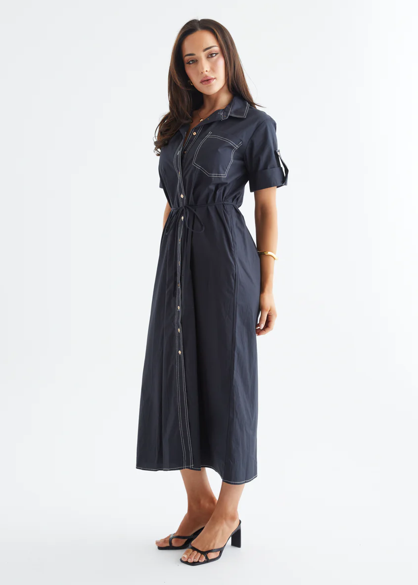 Shania Midi Dress - Midnight - Image 6