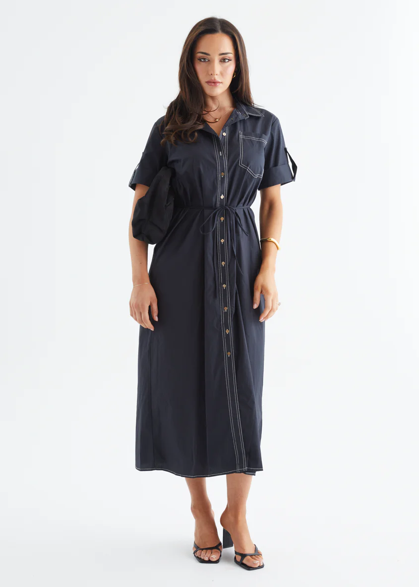 Shania Midi Dress - Midnight - Image 7