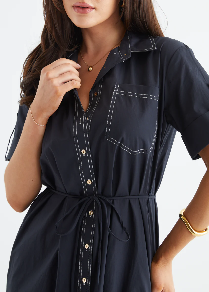 Shania Midi Dress - Midnight - Image 9