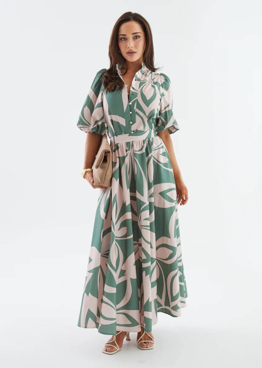 Simone Blouse - Fern Abstract