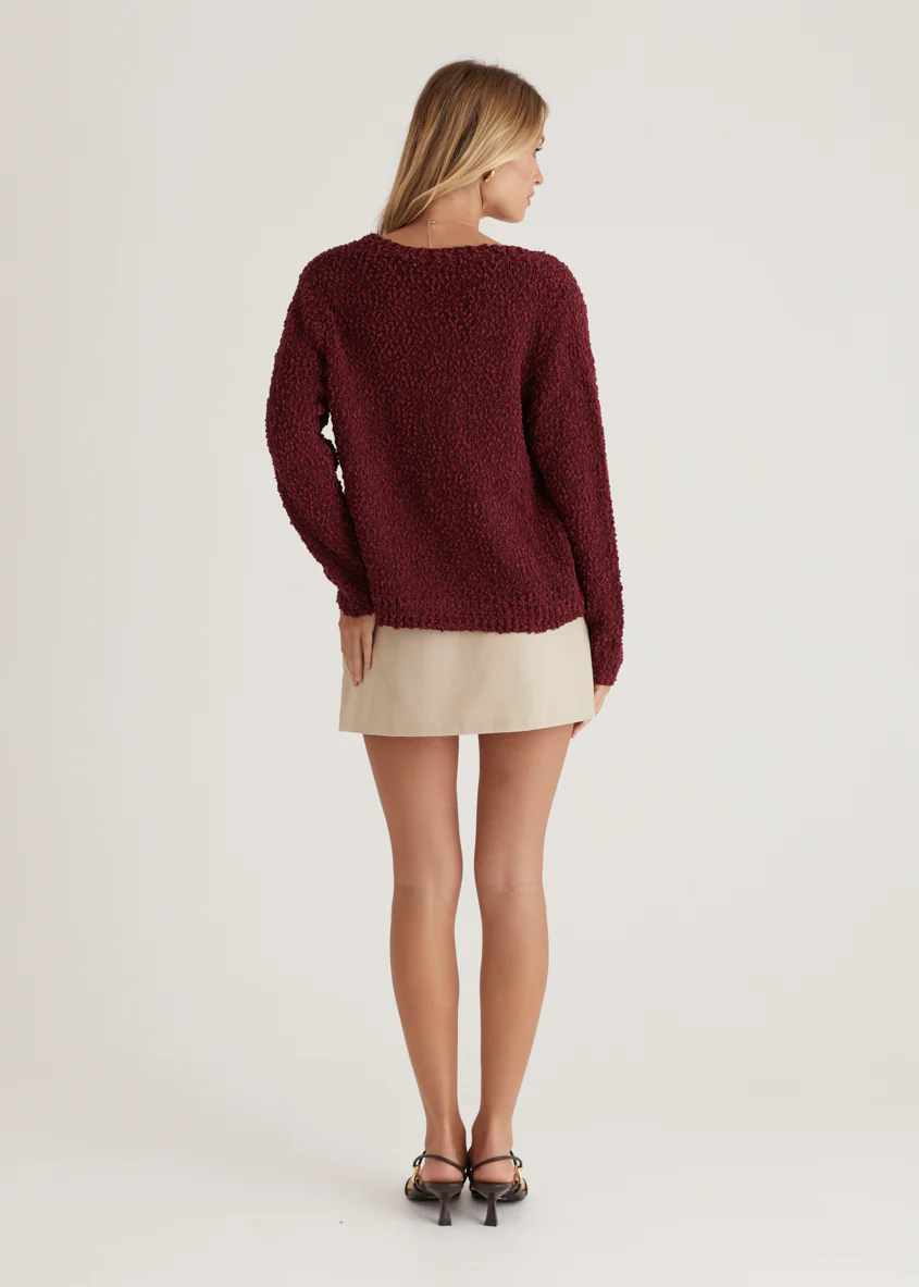Skyfall Cardigan - Burgundy - Image 7