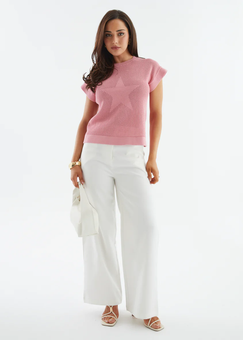 Staria Knit Top - Pink - Image 4