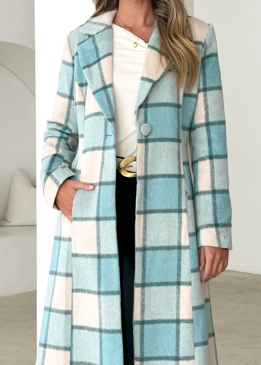 Steffy Coat - Blue Check - Image 15