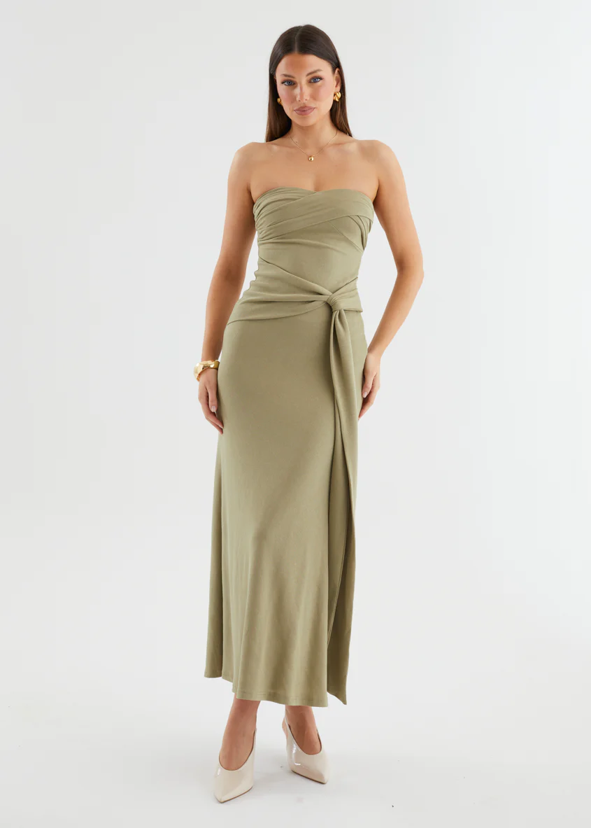 Suzi Strapless Maxi Dress - Sage - Image 4