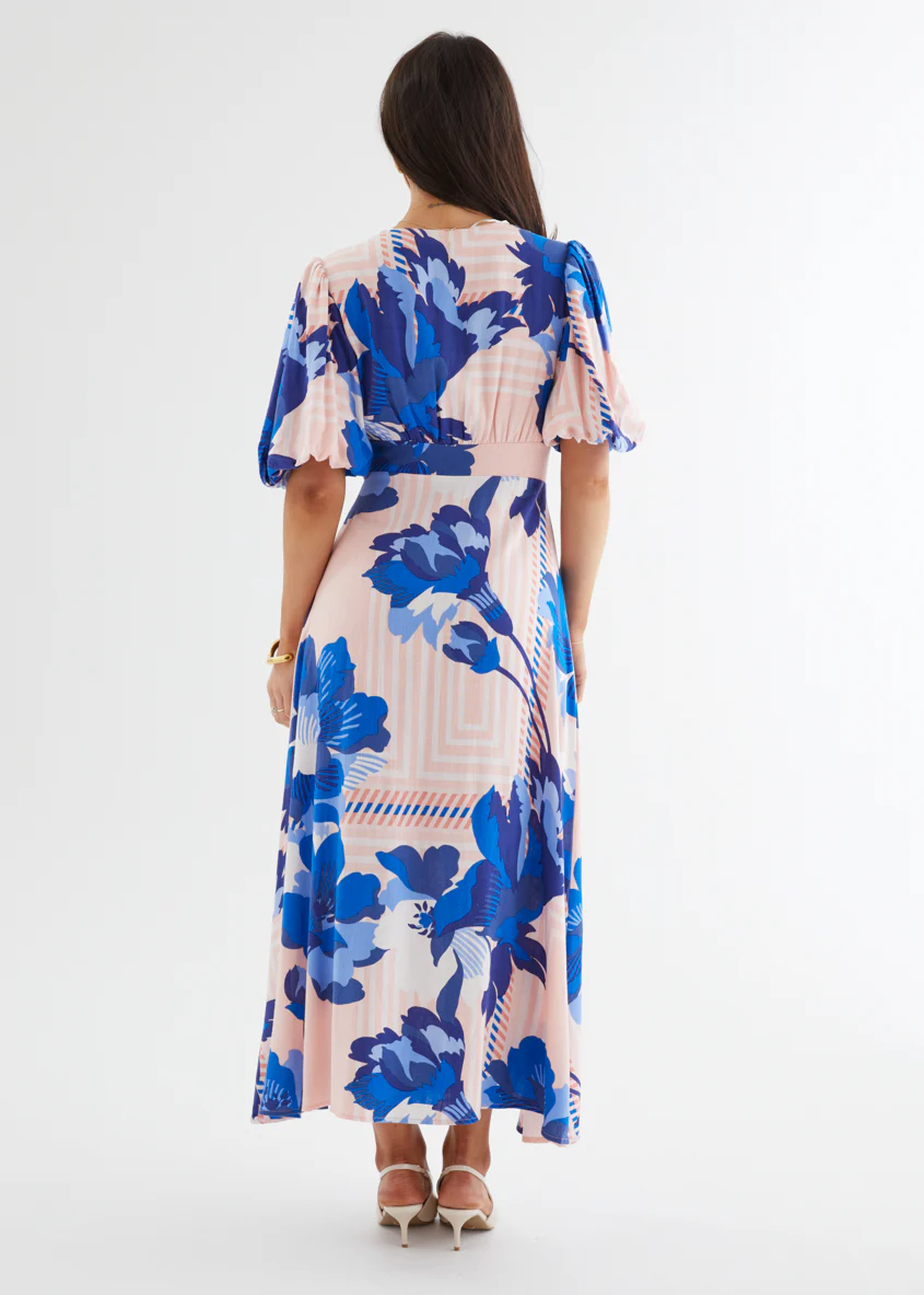 Sybil Maxi Dress - Sapphire Blossom - Image 5