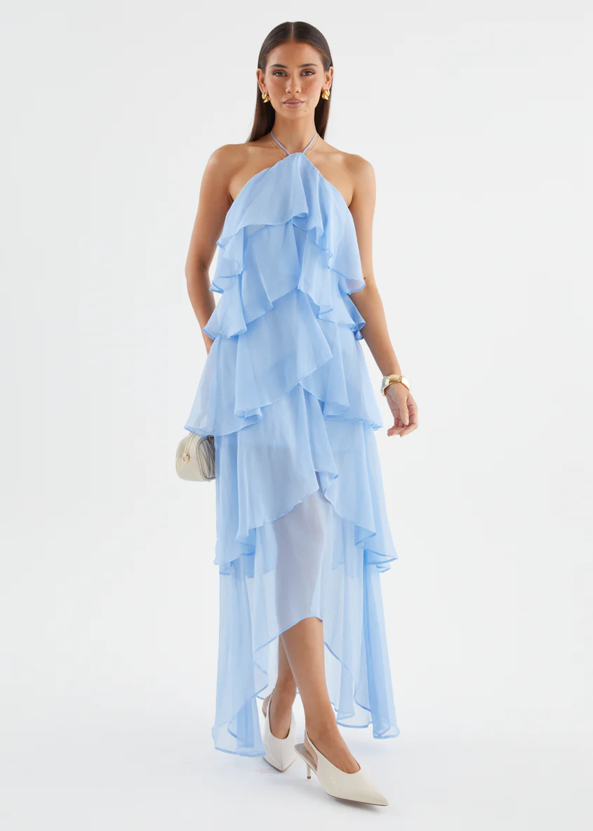 Telaena Halter Maxi Dress - Blue - Image 3