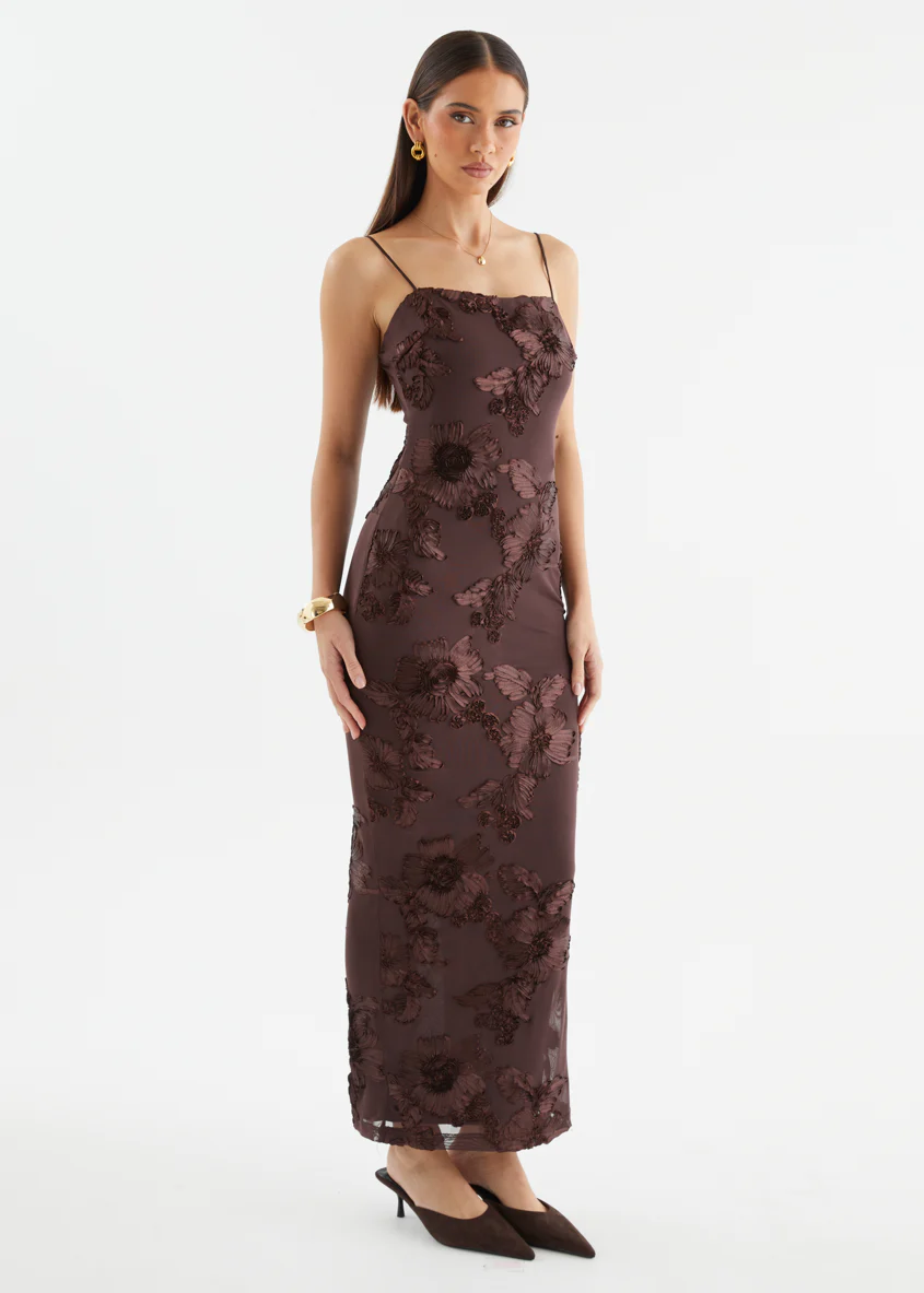 Teneile Mesh Maxi Dress - Espresso - Image 6