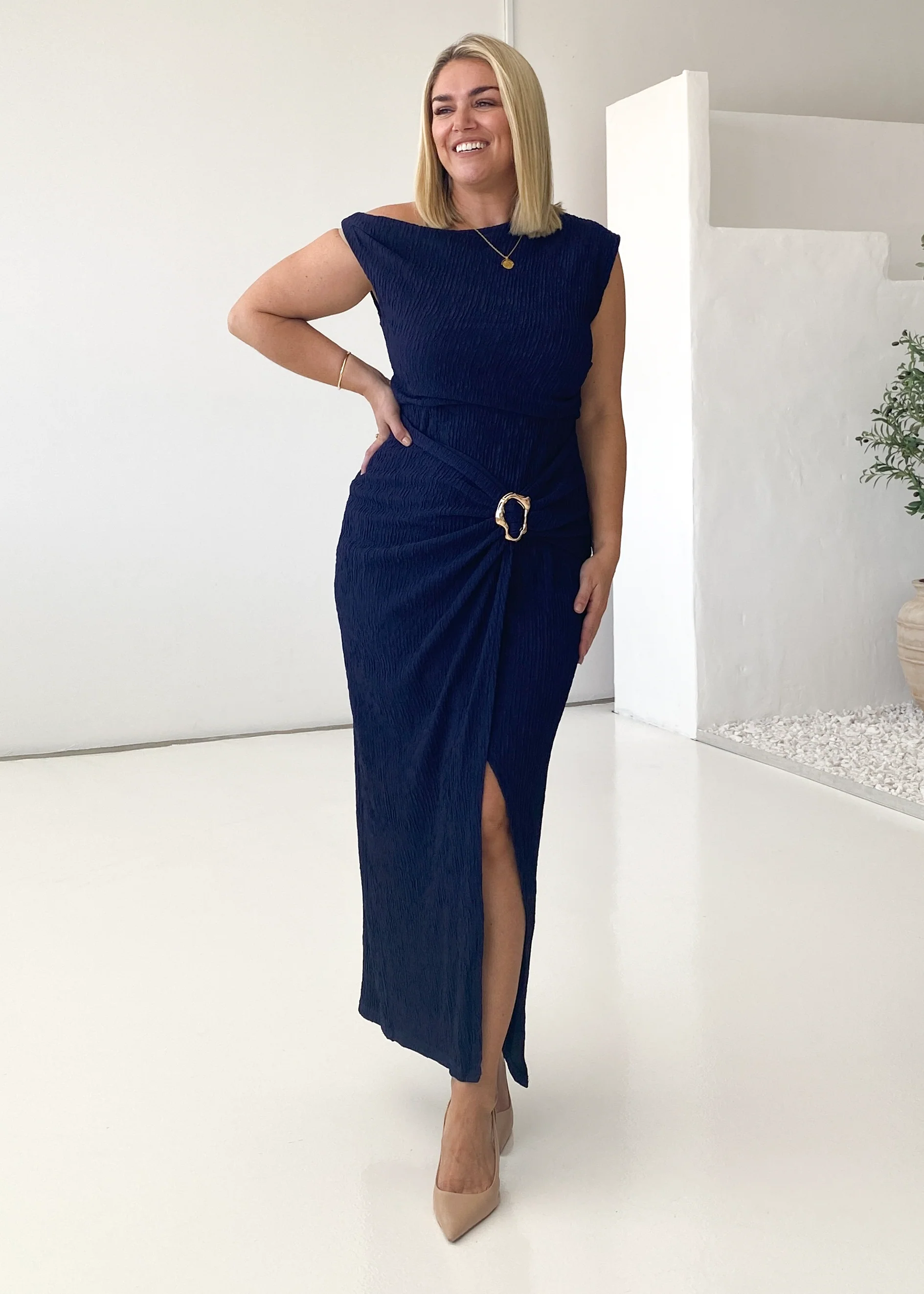 Toronto Maxi Dress - Navy - Image 3