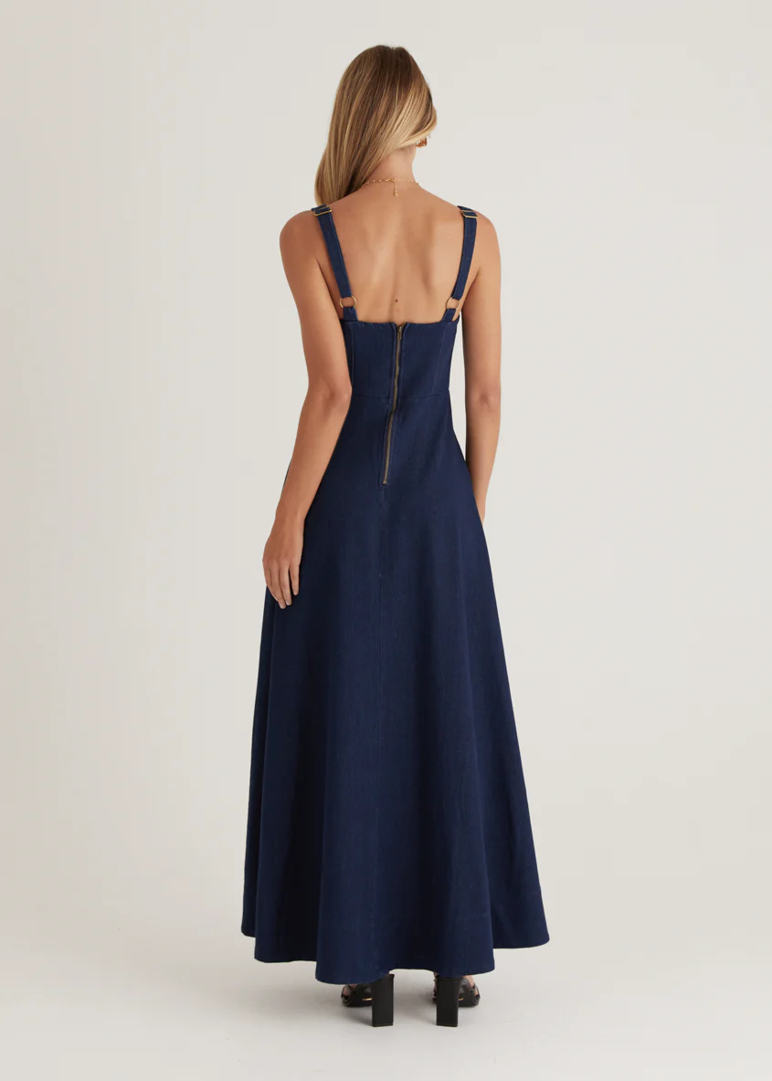 Toscana Maxi Dress - Indigo - Image 13
