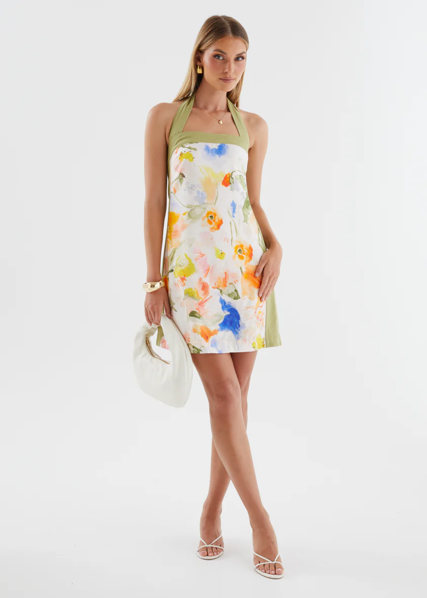 Triona Halter Dress - Watercolour Haze - Image 5