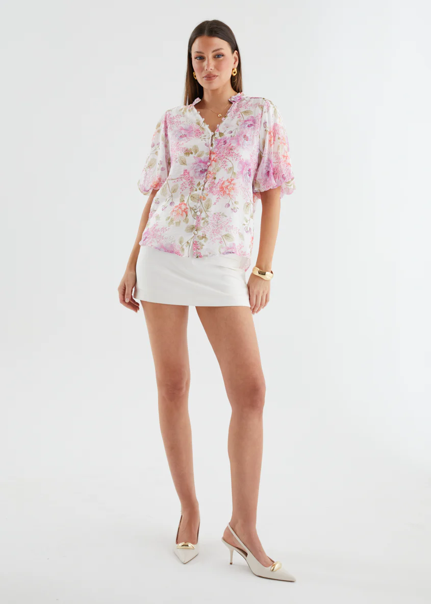 Valetta Blouse - Lilac Garden - Image 6