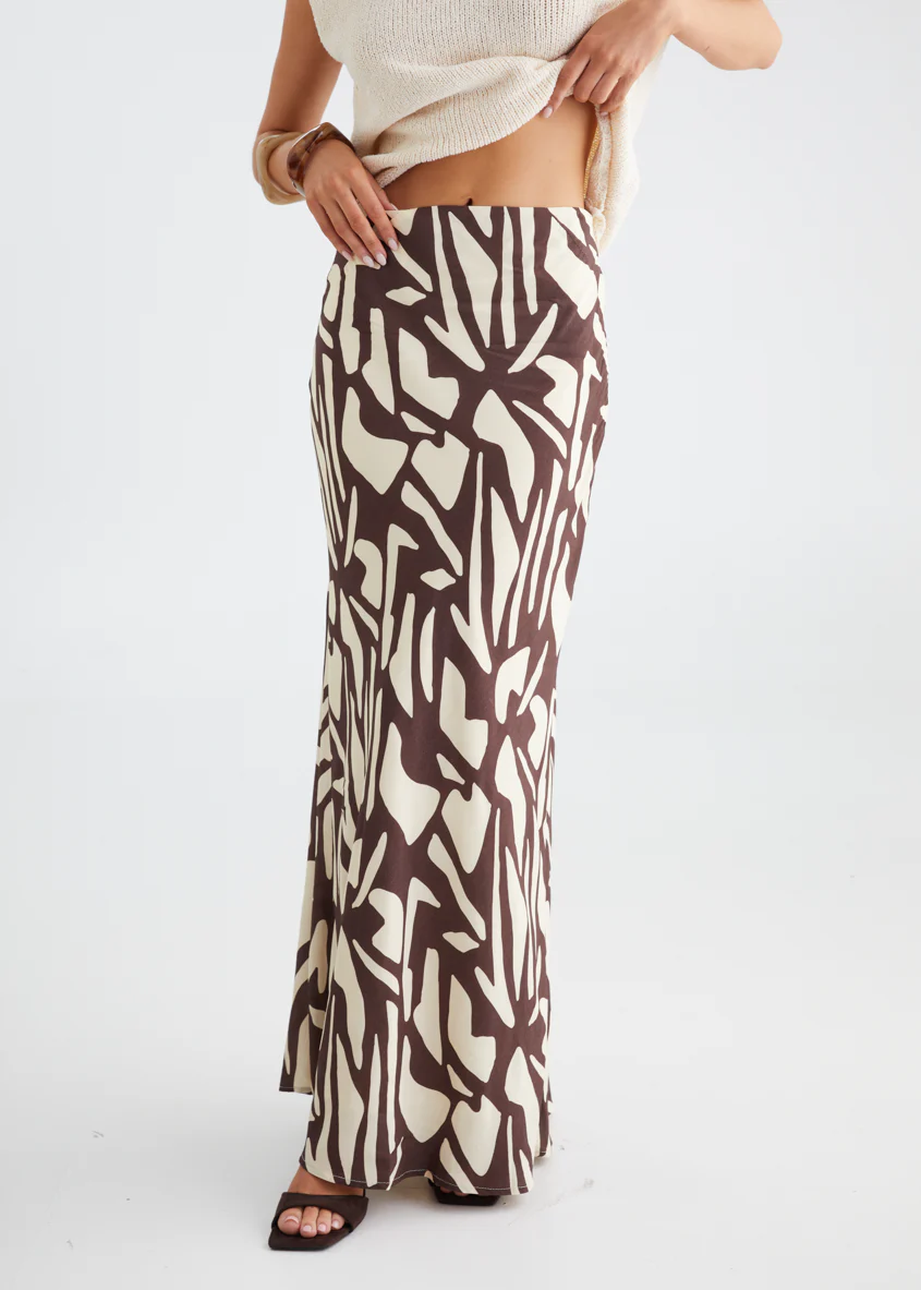 Vance Maxi Skirt - Choc Vanilla - Image 7