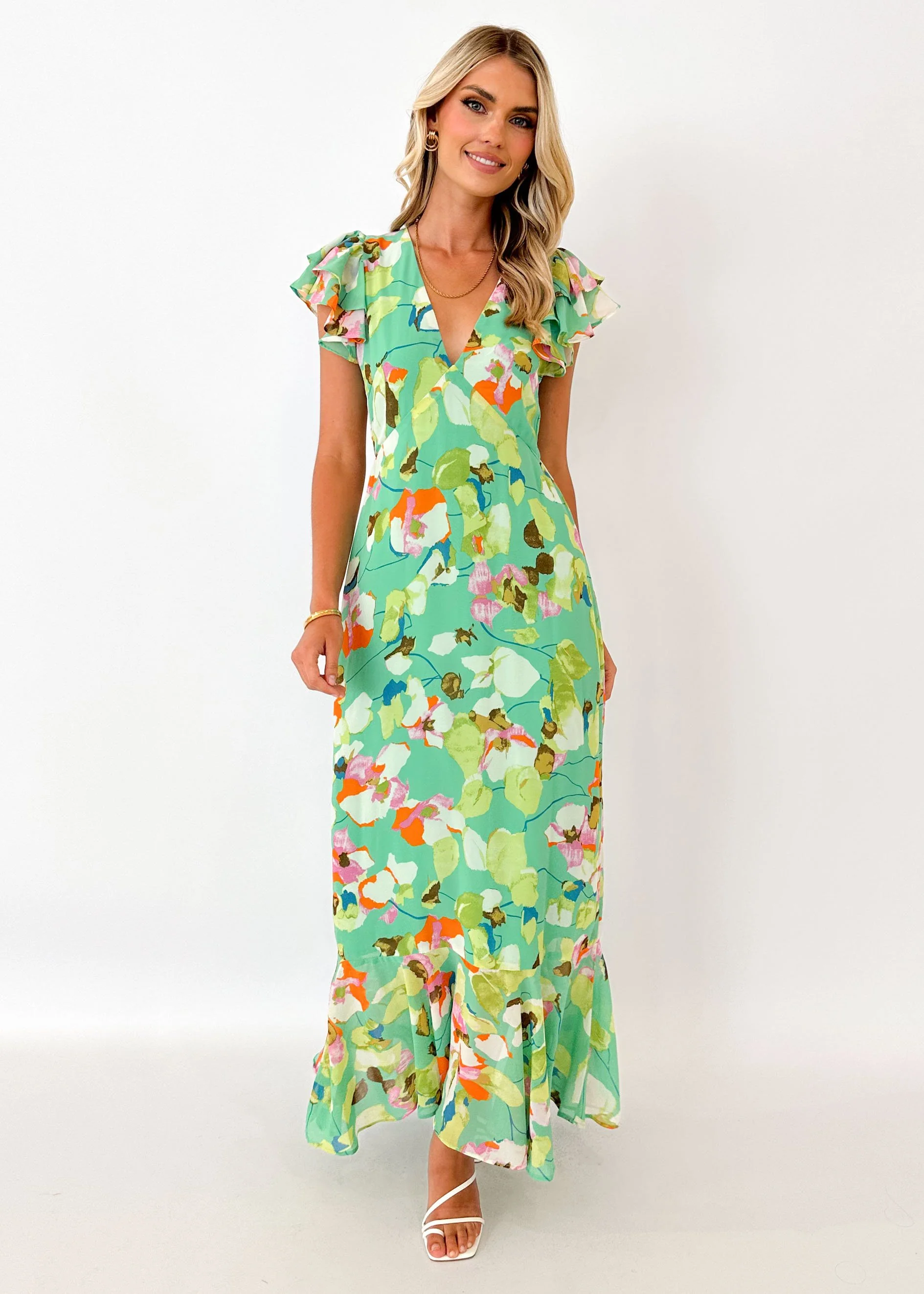 Vettie Maxi Dress - Mint Dahlia - Image 4