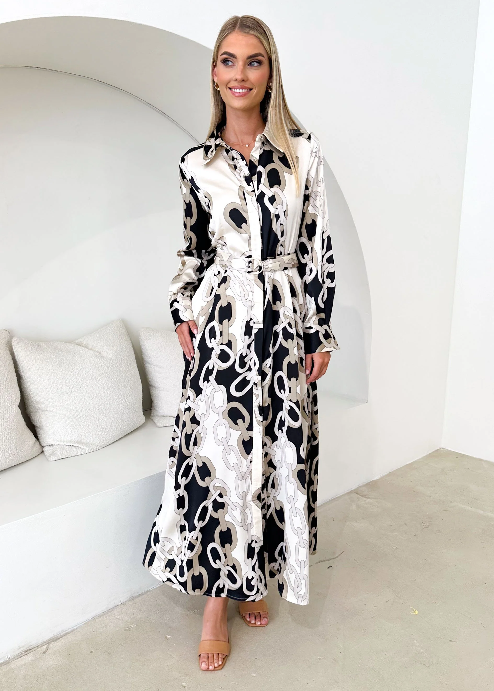 Vickso Midi Dress - Black Chain - Image 5