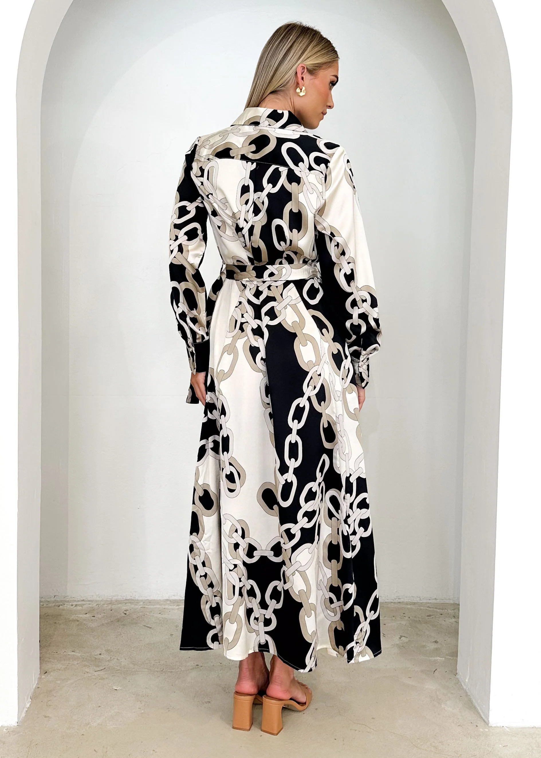 Vickso Midi Dress - Black Chain - Image 7