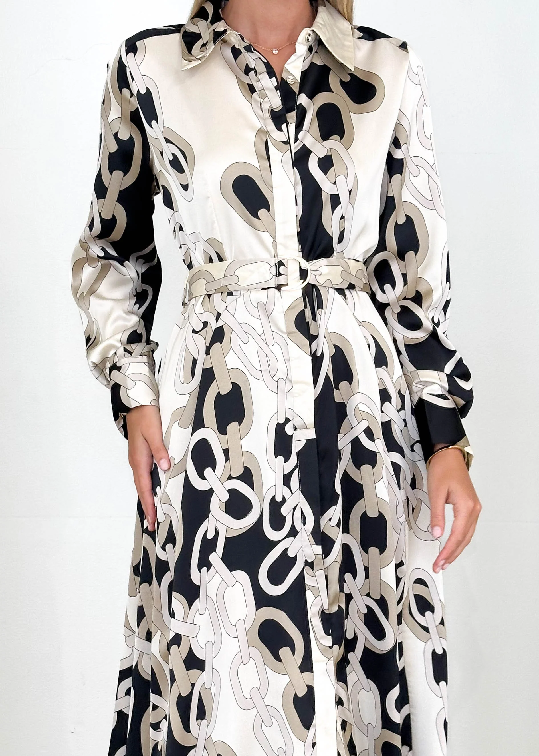 Vickso Midi Dress - Black Chain - Image 8