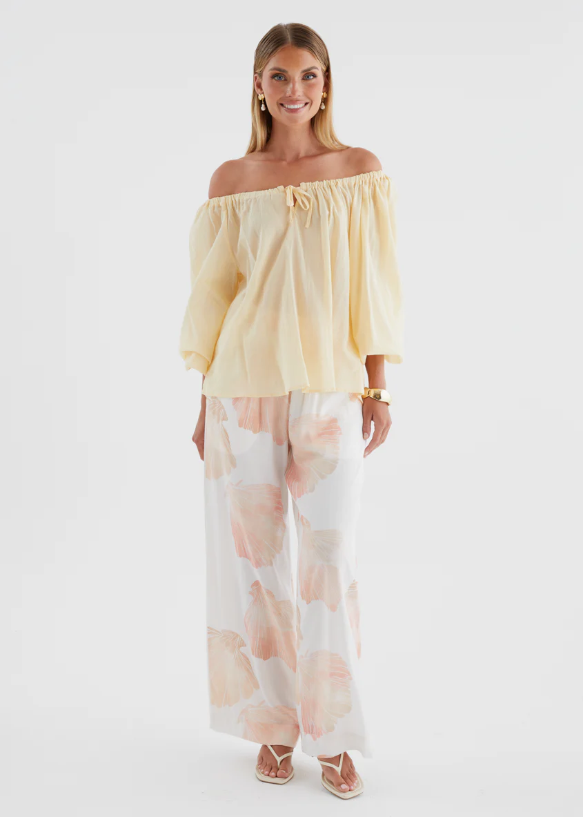 Yasmeen Off Shoulder Top - Yellow - Image 6