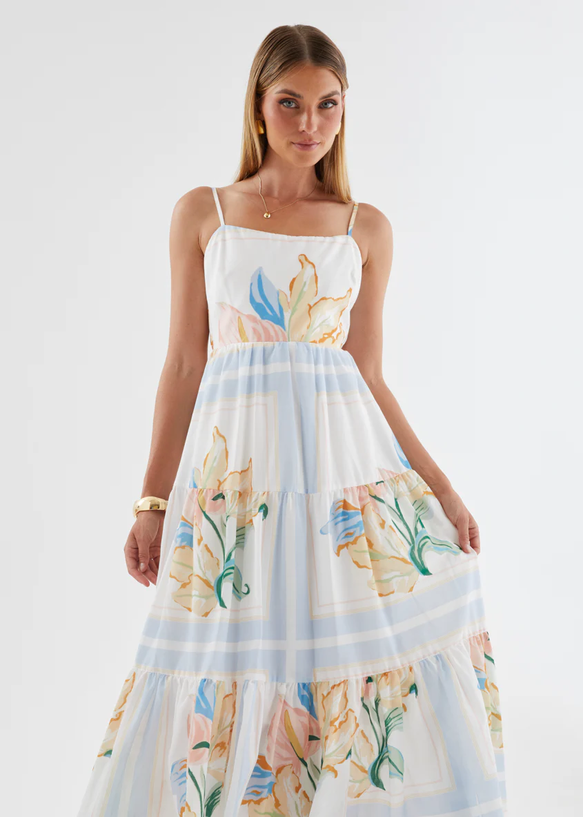 Yulla Maxi Dress - Blue Floral - Image 3