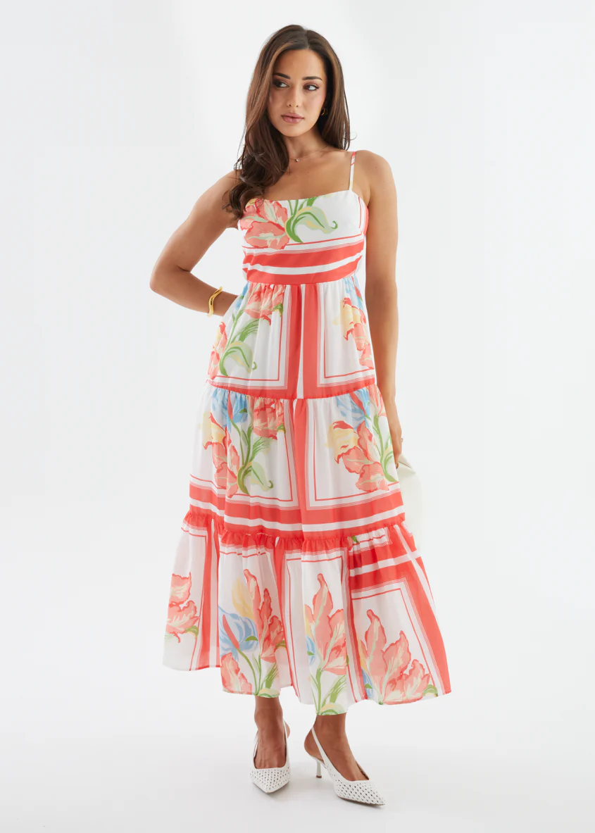 Yulla Maxi Dress - Watermelon Floral - Image 4