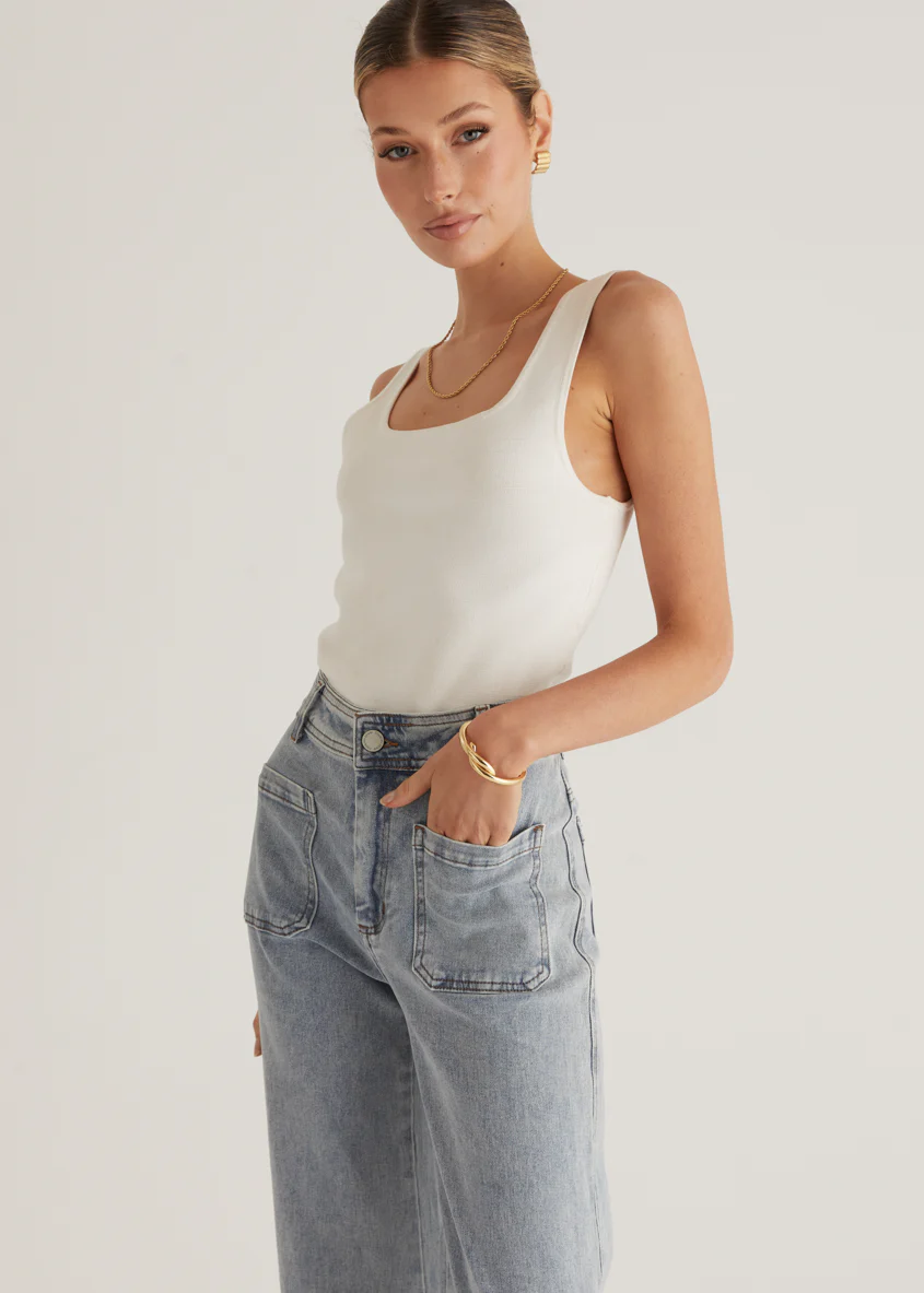 Zekroe Wide Leg Jeans - Light Blue - Image 12