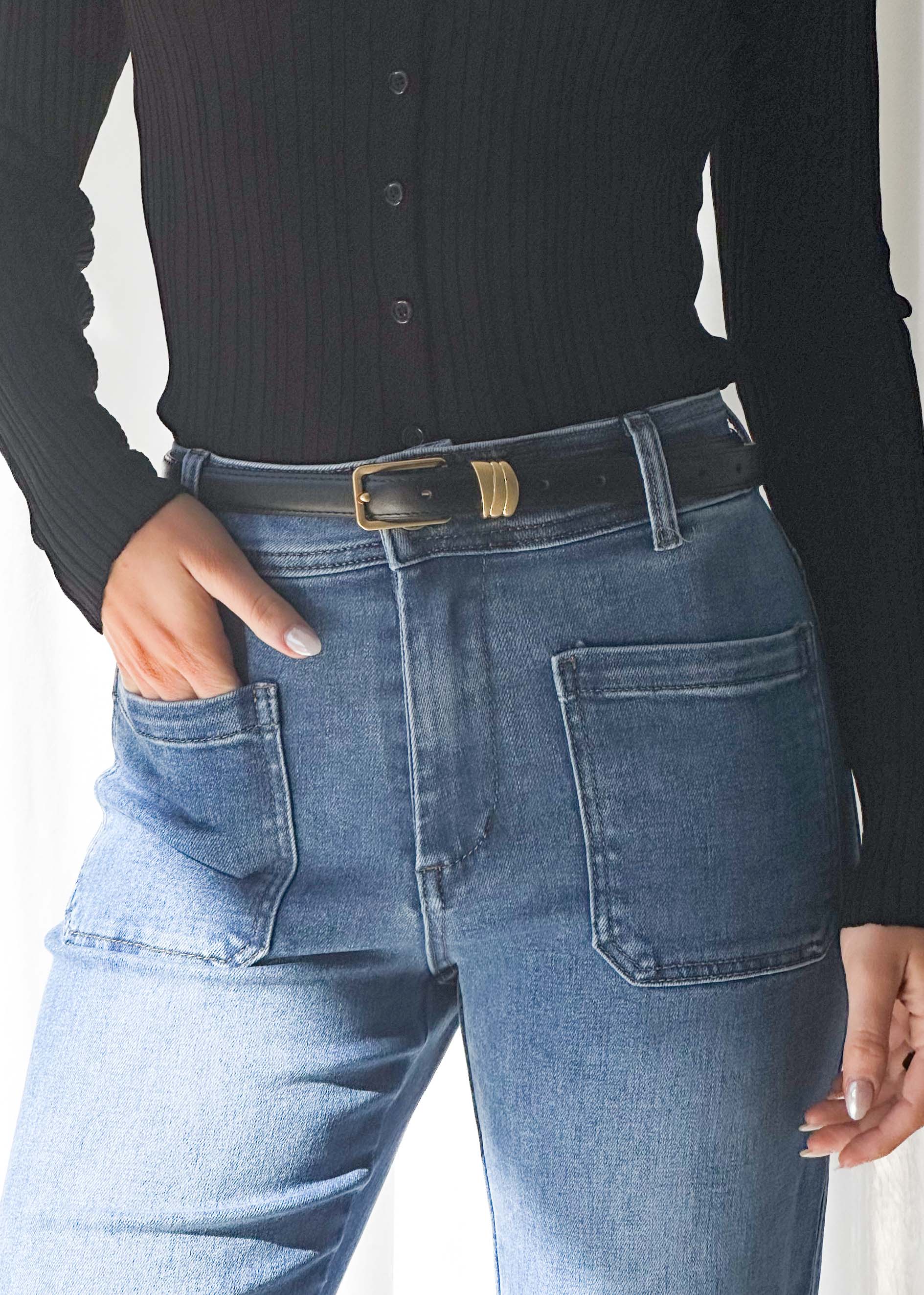 Zekroe Wide Leg Jeans - Mid Blue - Image 14